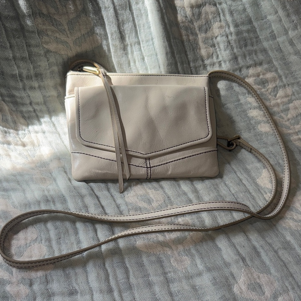 Hobo Cream Crossbody Bag